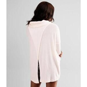 Free People We The Free Flowing Juicy Cowl Neck Ribbed Crossover Back Pullover